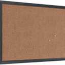 U Brands Cork Bulletin Board, 17" x 23", Black Wood Frame