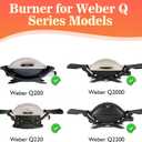 Grill Burner Tube for Weber Q200 Q220 Q2000 Q2200 396000 396001 396002 566002 53060001 54060001, 41862 20.5 Inches for Weber 69956/60041, 304 Stainless Steel Grill Burner Tube Replacement