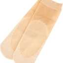 10 Pairs Women's Sheer Silky Short Stockings Nylon Cotton Spandex Blend Ultra Thin Elastic Ankle Socks Lace Accent for Business Formal and Everyday Wear - Skin