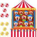Carnival Birthday Party Decorations - Dart Board with 10 Sticky Balls,Felt Cloth Circus Theme Party Decorations, 19.1x13.4 Inches Fun Outdoor & Indoor Family Game for Birthday