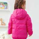 BFUSTYLE Toddler Winter Coats Hooded Infants Fleece Jacket Thickened Jacket for Baby Girls Boys 1-5T (Fleece-hot Pink)