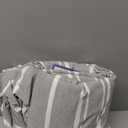 Twin Size 3 Piece Sheet Set - Comfy Breathable & Cooling Bed Sheets Set - Hotel Luxury Bedding for Women, Men, Kids, Teens, Boys & Girls - Deep Pockets, Soft, Wrinkle Free - Oeko-Tex - Grey Stripes 3