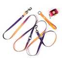 Ellieps Shop Hands-Free 10ft Dog Leash - Multifunctional Adjustable Cross Body Leash with Attachable 9-Inch Handle - Purple Blue Gradient (Orange Violet Gradient, 10ft)