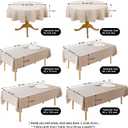 AUSSPVOCT Textured Tablecloth Rectangle 60x84 Water Resistant Spill-Proof Wipeable Fall Table Cloth Wrinkle Free Fabric Dining Table Cover for Thanksgiving Party Farmhouse Kitchen Decor Tablecloths (Coffee)