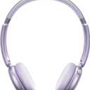 LORELEI Q60 Wireless Bluetooth On-Ear Headphones Lightweight Built-in Micphone, 40 Hours Up Battery Life, Bass Mode, Memory Earmuffs (Purple)