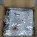 VILUXY Black Pendant Lights Kitchen Island Farmhouse Seeded Glass 1-Light Dining Room Pendant Lamp Fixtures Metal Cage Hanging Lights for Over Sink