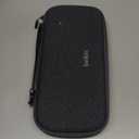 Belkin Nintendo Switch 2 Case, Travel Bag w/AirTag Holder & Storage Pocket for Up to 12 Game Cards - Portable, Lightweight Carrying Case w/Hard Shell, Soft Interior, Switch 2 Accessories - Charcoal (Black)