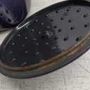 Dutch Oven Pot with Lid 2.8 qt Cast Iron Dutch Oven for Bread Baking Purple Enameled Cast Iron Rice Pot with Handels