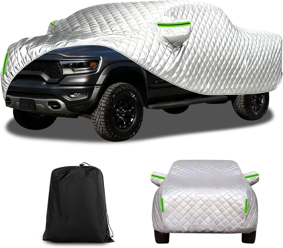 Hail Protection Car Cover Truck Compatible with Ford F100/F150/F250, Chevy C10/Silverado/Colorado, Dodge Ram etc, Thicken Anti Hail Car Cover Waterproof All Weather,Fit Length Up to 242"