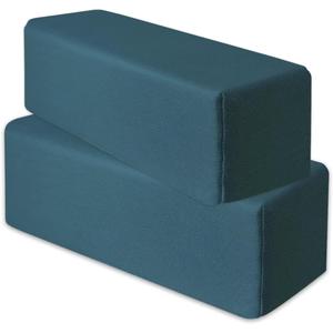 2 Pack Couch Arm Rest Pillow, Leatharie Waterproof Cover, High Density Foam Armrest Cushion, Headboard Cushion Elbow Support for Sofa Bed and Armchair,Sapphire,6x6x20in (5.9x5.9x19.7 In)