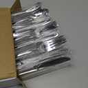 N9R 120PCS Silver Plastic Silverware, Silver Plastic Cutlery Set Disposable Flatware Dinnerware - 60 Forks, 30 Spoons, 30 Knives for Wedding, Party, Birthday and Daily Use
