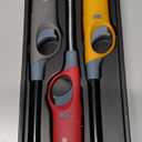 3 Pack Multipurpose Windproof Lighter Refillable with Visible Fuel Tank (Butane Fuel Not Included)