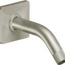 Moen S133BN 8-Inch Standard Shower Arm with Modern Square Flange, Brushed Nickel