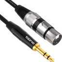 Tisino XLR Female to 1/4 Inch (6.35mm) TRS Jack Lead Balanced Signal Interconnect Cable XLR to Quarter inch Patch Cable Micphone Cable - 10 Feet
