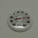 Springfield Indoor Outdoor Big and Bold Dial Thermometer, Wireless Thermometer with Easy to Read Large Numbers for Patio, Pool, and Indoor Areas, 8-Inch, White