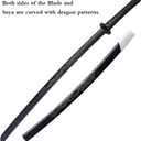 Japanese Katana Sword - Polypropylene Black Blade with Saya, Samurai Training Sword for Cosplay, 40.1 inches