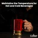 Caliber Gourmet 12-Gauge Shotgun Shell Mug  Bold Red Ceramic Gun Coffee Mug | Unique Gift For Hunters, Gun Enthusiasts & Collectors  Shotgun Shell Cup for Birthdays, Father's Day, Christmas & More