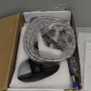 AUU Moon Bathroom Sink Faucet 3 Holes,Waterfall Bathroom Vanity Sink Faucets Solid Brass,2 Handles Widespread 8 Inch Basin Faucets (Black)