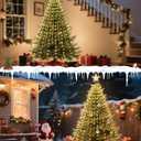 Christmas Tree Lights, 400 LED Christmas Lights with 8 Light Modes & Memory Function, 6.6FT x 16 Lines Outdoor Christmas Light with Timing Function for Christmas Decorations - Warm White