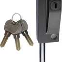 Spring Loaded Latch pin Black Heavy Duty Sliding Bolt Marine Grade,Barrel Bolt Thickened Vertical Latch Door Lock Cane Bolts for Gates Garage barn Double Door (Black)