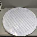 Wesiti 1 Pack Round Gable Vent Fit 24" Opening, Iron, with Mesh, White