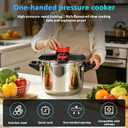 Pressure Cooker - 3-in-1 Stainless Steel Pressure Cooker Compatible With gas Stoves and Induction Cookers Featuring an easy-to-open Lid Safety Lock System and Adjustable pressure Valve