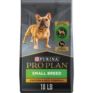 Purina Pro Plan Small Breed Dry Dog Food Chicken and Rice Formula With Live Probiotics - 18 lb. Bag