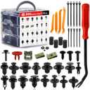 Car Push Retainer Clips 24 Most Popular Sizes Fasteners 855 PCS Automotive Plastic Clips Auto Push Pin Rivets Set with 10 Cable Ties and Fastener Remover for Ford GM Toyota Honda Chrysler Benz Nissan