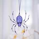 Purple Spider Stained Glass Window Hangings Suncatcher Spider Halloween Gothic Spider for Halloween