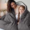 Exclusivo Mezcla Lightweight Reversible Twin Size Comforter Set, Down Alternative Comforter with 1 Pillow Sham, Twin Size Bedding Set for All Seasons, Grey