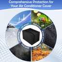 Window AC Cover Winter Insulated Air Conditioner Cover for Outside Units Waterproof Snowproof 600D Oxford Protection AC Unit for Outside with Adjustable Straps, 25.5"W x 20.5"D x 18"H