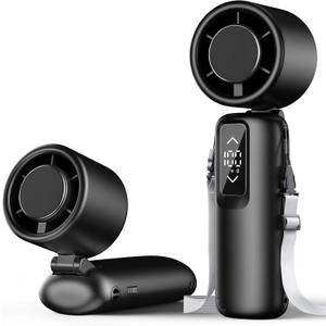 Portable Handheld Turbo Fan, 1-100 Gear Wind, Battery Operated, Up to 23 Working Hours, 3 IN 1 Personal Fan with Air Turbo Tech, Cooling Essentials for Indoor/Outdoor
