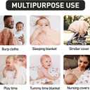 GLLQUEN BABY Receiving Blanket Boy Cotton Muslin Swaddle Blankets Girl Newborn Squares Breathable & Soft Thin Baby Blankets Cloths Double Absorbent Infant Swaddling Wrap - 6 Pack (Sun)