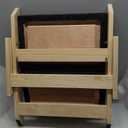 Dog Stairs/Ramp for Bed, Wooden 2-in-1 Foldable Pet Stairs & Ramp, Portable Dog Step Up to 180 Pound for Elderly/Short-Legged Dogs, 2 Steps for Beds, Couch, Cars