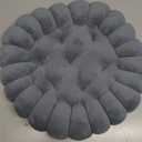 Biscuit Design Cushion for Sofa and Chair, Floor Pillow for Home Use, Light Gray