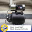 Acquaer 115V Shallow Well Garden Pump, Stainless Steel, Automatic Water Booster Jet Pump 1320 GPH, for Irrigation, Home, Garden, Lawn,1.6 HP with Pressure Tank