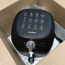 COMFEE' Compact 2.1 Quart Air Fryer with 12 Menu Options, Adjustable Timer & Temperature Control 180-400 degrees F, Dishwasher-Safe Nonstick Fry Basket (Metal Black)