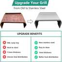 Heavy Duty Steel Heat Deflector & BCA012 Heat Baffle Diffuser for Pit Boss Austin XL/Pro 1100-1150 / Pro Series & Traeger Models, Air-Gap Mod for Even Heat, Reduced Hot Spots & Pellet Dust