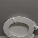 Mayfair Cassel Slow Close Toilet Seat, Easy Clean, Non Slip Premium Wood Seat, Easy Install, Made in USA, Round, White