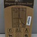 Magnetic Screen Door, Screen Door Mesh, Keep Bugs Out, Easy Install Works with Front Doors, Sliding Doors, Fit Door Size 72 x 80 Inches Black