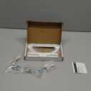 Sliding Glass Door Handle with Mortise Lock and Key Cylinder,Patio Door Lock with Key Replacement Patio Door Handle Set Sliding Door Lock Fits 3-15/16" Screw Hole Spacing,Reversible Design (White)