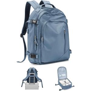 BJLFS Travel Backpack for Women Men, Carry on Backpack Flight Approved Item Bag,Casual Daypacks Cabin Bagage,Hiking Backpack Lightweight Rucksack, Business Laptop Backpack with USB Charger Blue Large