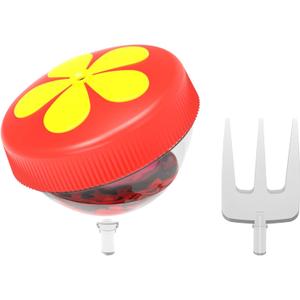 New Add-ons for Bird Feeder with Camera - 1x Hummingbird Feeder, 1x Fruit Holder for Smart Bird Feeder with Camera, Red, BF-X2