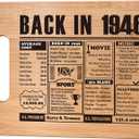 80th Birthday Gifts for Women Men,80 Year Old Birthday Gifts Woman Man,80 Years Gifts for Mom Dad Grandparents Wedding Anniversary,Back In 1946 80s Birthday Decorations Engraved Bamboo Cutting Board