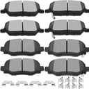 Ceramic Brake Pads Kits,SCITOO 8pcs Brakes Pads Set fit for 2016-2018 for Fiat 500X,2016-2020 for Jeep Compass,2015-2019 for Jeep Renegade