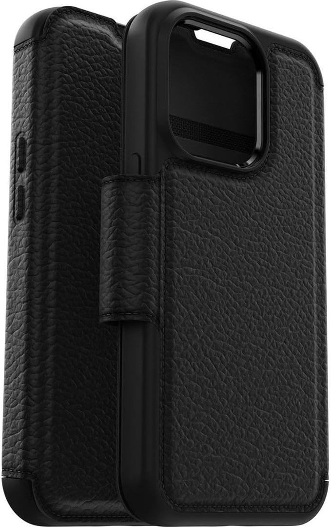OtterBox Strada Case iPhone 2022 Large Pro Case, Shockproof, Drop Proof, Premium Leather Protective Folio with Two Card Holders, 3X Tested to Military Standard, BlackCase For iPhone 2022 X-Large