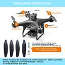 Universal 58mm/2.28In Drone Propellers for S162S116S112XK5SG108L108S3S9M8RG101A13S1SK918 Models - Replacement Drone Accessories with Stable and Low-Noise Operation 16-Pack (Black), 2.9 x 3.1 x 0.1 inches