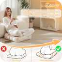 Floor Pillow Cushion for Adults, Meditation Cushion Pillow, Large Square Floor Sitting, for Tatami Living Room or Yoga, 22x22 Inch (4" Thick(Pack of 2), Beige)