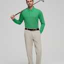 Mens Golf Shirts Long Sleeve Moisture Wicking Collared Work Business Casual Tennis Polo Shirts for Men (XL)