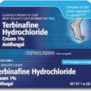TARO Terbinafine Hydrochloride antifungal Cream 1% - Athletes Foot Cream Extra Strength, relieves itching & Burning, Cures Most Athlete's Foot, Jock Itch & Ringworm